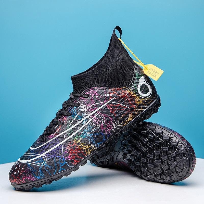 Foot nails grass shoes World Cup spot Messi training shoes men's high-top spikes children's broken adult men and women
