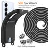 For Samsung Galaxy S26 Pro/Galaxy S26 Case Liquid Silicone Card Holder Back Phone Cover with Lanyard