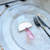Blank Acrylic Place Card with Ribbon,Half Circle Wedding Name Tag,DIY Semicircle Wedding Sign Reception Event Birthday Party