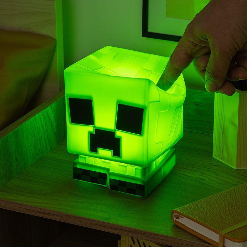 Ночник в форме крипера из Minecraft: Силиконовая лампа настроения со звуковыми эффектами и регулируемой яркостью