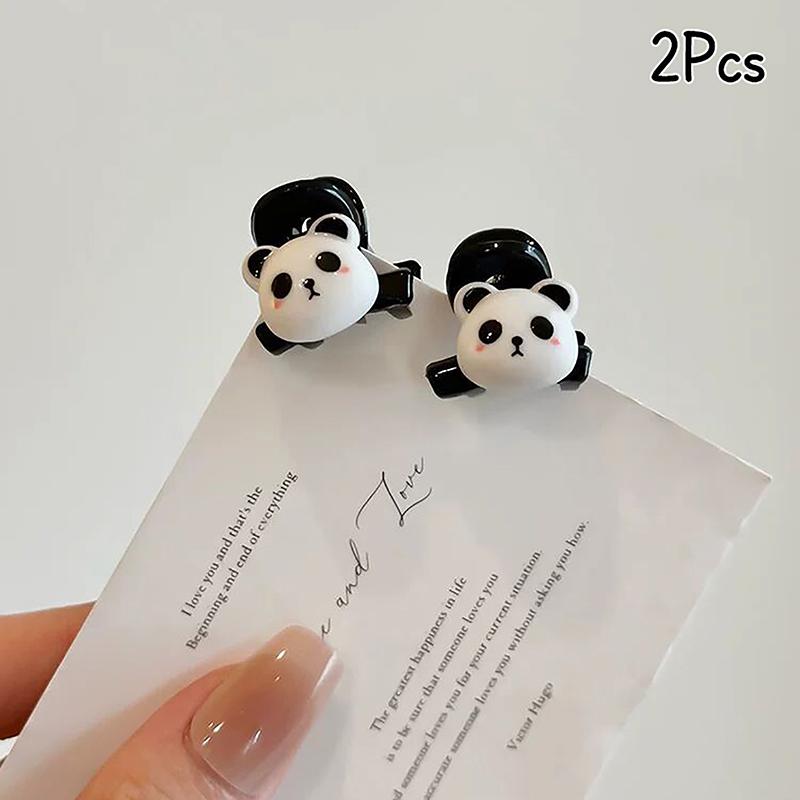 1/2 Stück Cartoon Panda Mini Haarspange für Frauen Mädchen Niedlich Süß Tier Haarspangen Exquisite Haarschmuck Geschenke