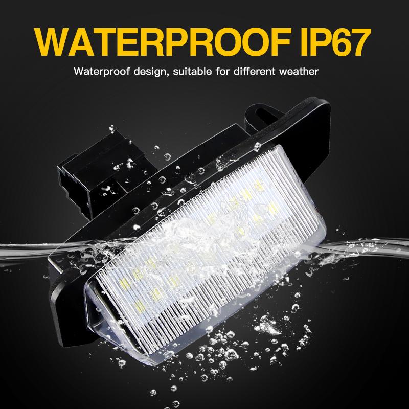 2pcs Canbus LED Number License Plate lamp For Mitsubishi Lancer Sportback Outlander 2006-2012 Peugeot 4007 Citroen C-Crosser