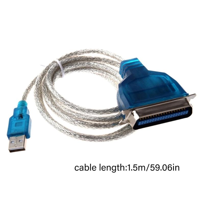 Metal USB to IEEE 1284 Parallel Port Converters Cable For Vintages Printers For New PC No Driver Required