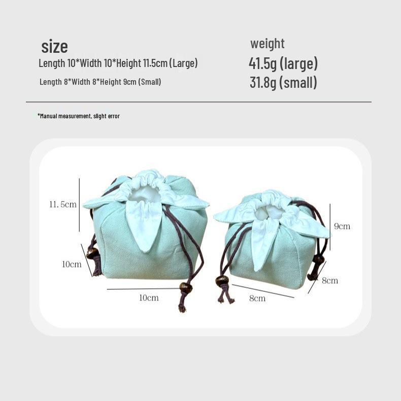 Cotton Linen Tea Set Travel Bag - Portable Outdoor Storage with Thickened Cloth