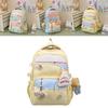 Casual Nylon School Backpack For Teens And Adults With Letter And Rabbit Print Design