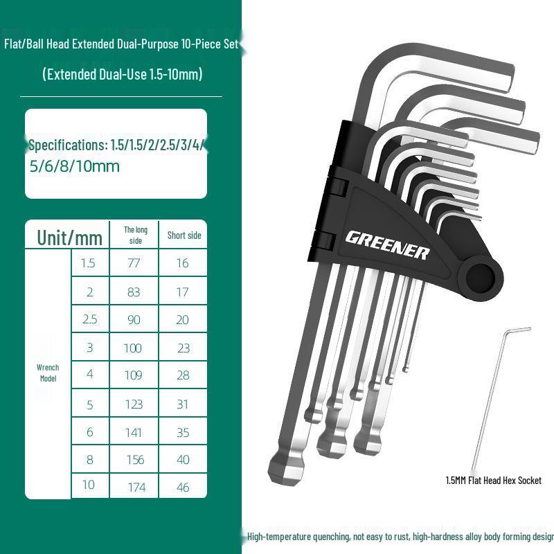 6-Sided Hex Wrench Set - Universal Automatic Hex Key Tools