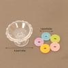 Colorful Candy Gummies 1/12 Scale Dollhouse Miniature Jelly Drops Candy With Storage Plate For Bjd Doll House Play Kitchen Toy
