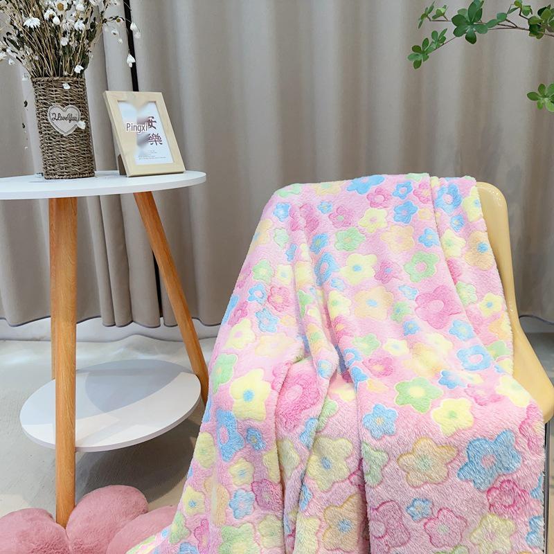 Shining Planet Girl Flannel Blanket | Warm Four Seasons Office Nap Air Conditioning Blanket