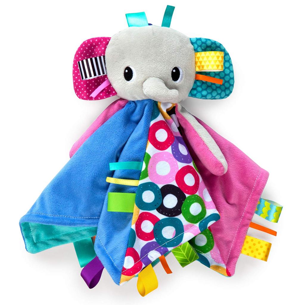 Kids II Japan Bright Starts Cuddle Tags Blankie Elephant & (10213-02)