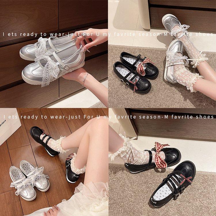 Cat and sofa/Mary Jane Black Women's Shoes New Summer Hollow Design Versatile Shallow Mouth Single Shoes Ballet Shoes