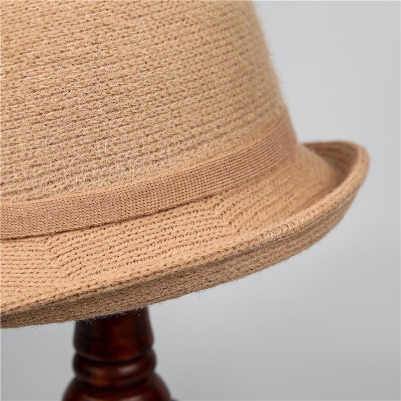 Pearl Warped Edge Fisherman's Hat for Women, Versatile In Autumn and Winter, Showing a Small Face and Cold-proof Middle-aged Basin Hat