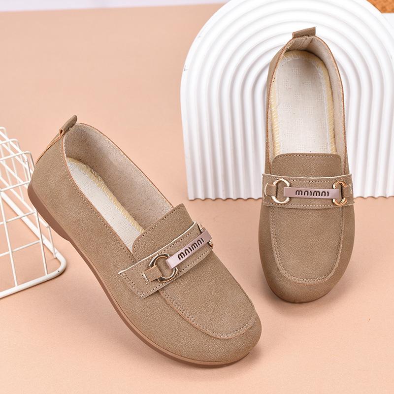 

2025 spring new Doudou shoes women s flat casual one-pedal mother shoes fashionable versatile single shoes 36