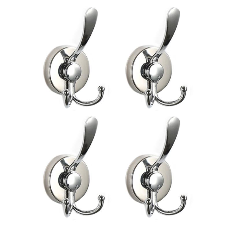 Pack of 4 Powerful Suction Hooks Luxurious Suction Cup Hooks for Tile Space Saving Bathroom Hanger Accessories