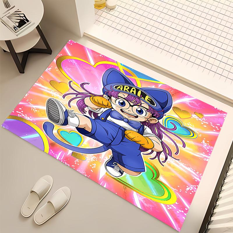 1pc Arale Print Area Rug - Soft, Washable Non-Slip Indoor Mat, Living Room, Home Office Decorative Rug,Office Decorative