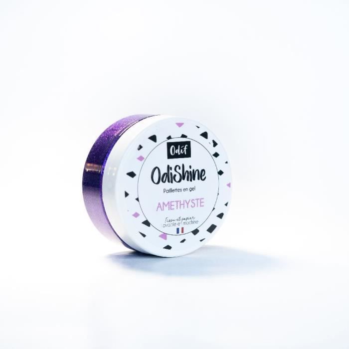 Gel paillette Odishine de Odif (70ml) - nuancier odishine:Amethyste - Blanc - Adulte