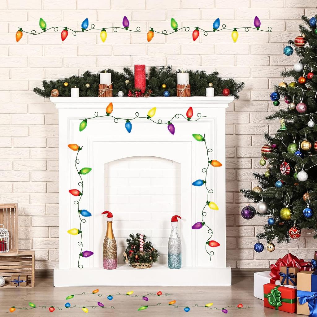 126 Pcs Candy Decals Peppermint Wall Decorations PVC Candy Floor Decals Wall Stickers Decals for Wall Candy Stickers for Xmas Candyland Party