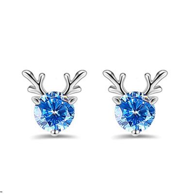 Yilu hat Ihr S925 Damen- ;S Sterlingsilber Einfache Ohrringe Und Diamant Kleine Ohrringe Neue Hirsch Mode Ohrringe