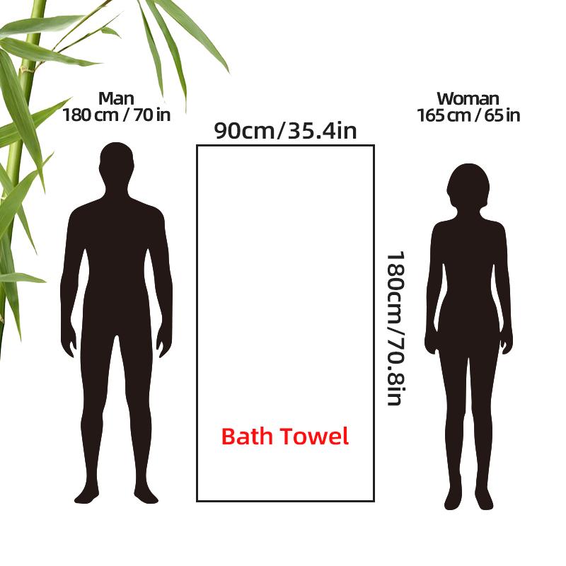 Extra Large Bath Towel 90x180cm - Premium Bamboo Fiber, Ultra Absorbent & Quick-Dry, Luxury Bath Sheet for Spa, Hotel, Home Use