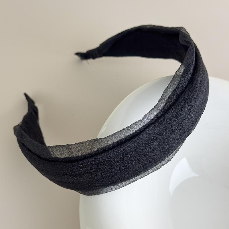 Wide Headband Women Fashion Fabric Hairband High Crown Effect Daily Wear Face Washing Hair Accessory Adjustable Hair Clip Stretchy