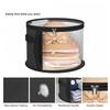 1Pc Clear Portable Collapsible Hat Storage Organizer With Zipper, Large Front Window Design, Fabric Material, Hand Washable