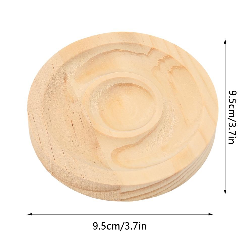 5pcs Solid Wood Bracelet Display Tray Round Shape Jewelry Organizer Tray For Bracelets