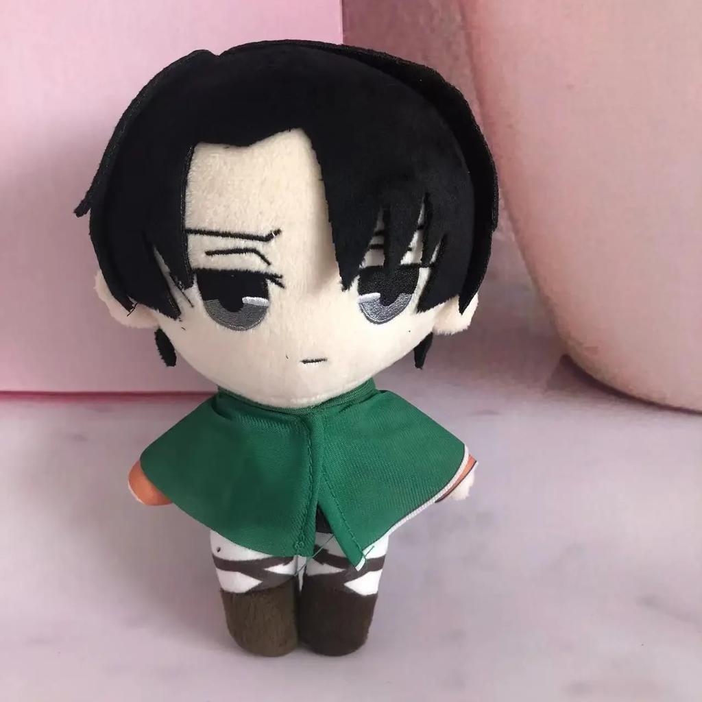 Attack on Titan Plush Toys Levi Ackerman Stuffed Dolls Cartoon Eren Jaeger Plushie Figure Peluche Pillow Kids Christmas Gifts