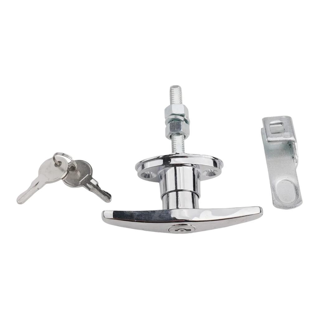 1pcs Garage Lock Door Handle With Keys Zinc Alloy Combination Door Lock Hardware Lock Mechanisms T Handle For Truck Garage Door