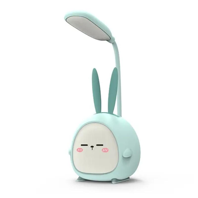 

Светодиодный светильник с милыми животными, небольшая настольная лампа с регулируемой яркостью, прикроватный ночник для спальни, защита глаз, светильник для чтения, детский светильник для сна Blue