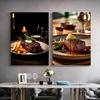 Food Western Cuisine Beef Steak Ingredient Seasoning Poster Print Wall Art Pictures Canvas Painting Living Room Home Decor Gift