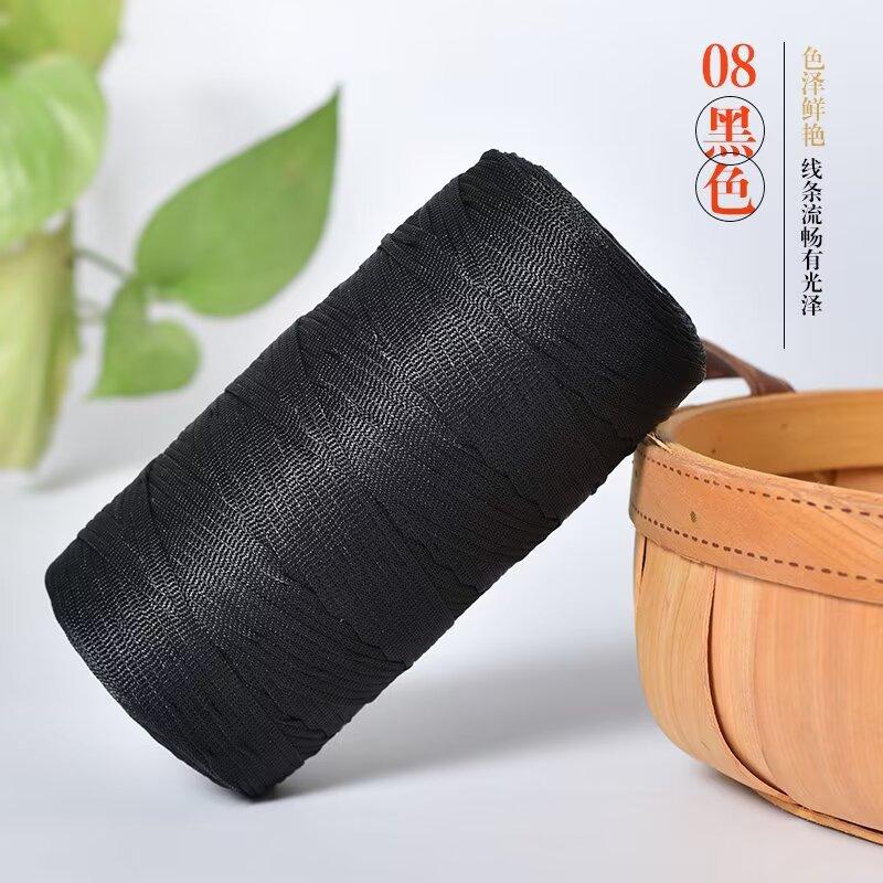 250g/roll Ice Silk Cotton Linen Flat Belt Thread Spring Summer Handmade Weaving Thread DIY Knitting Bag Shoe Knitting Thread