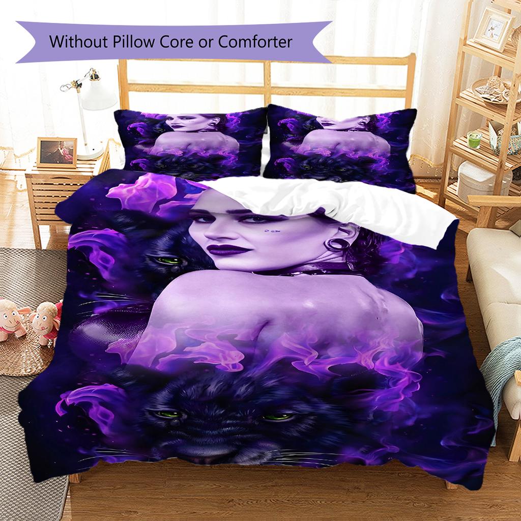 Biancheria da letto con motivo Rhea Ripley, Set piumone Copripiumone Federa Regalo di Compleanno per la Casa (1 * copripiumino + 2 * federa, senza nucleo)