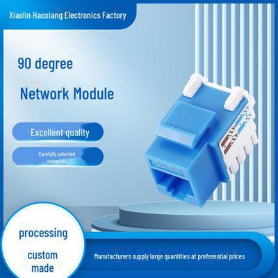 90° Unshielded Category 6 Module with Tail Hole
