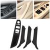 7PCS Inner Door Panel Handle Pull Trim Cover For BMW 5 Series F10 F11 10-16 LHD