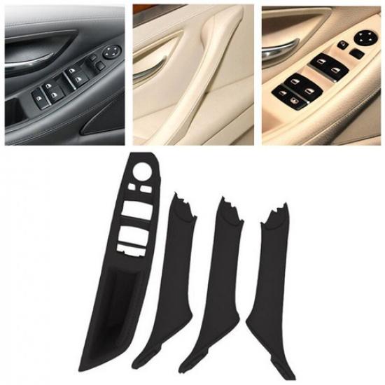 7PCS Inner Door Panel Handle Pull Trim Cover For BMW 5 Series F10 F11 10-16 LHD