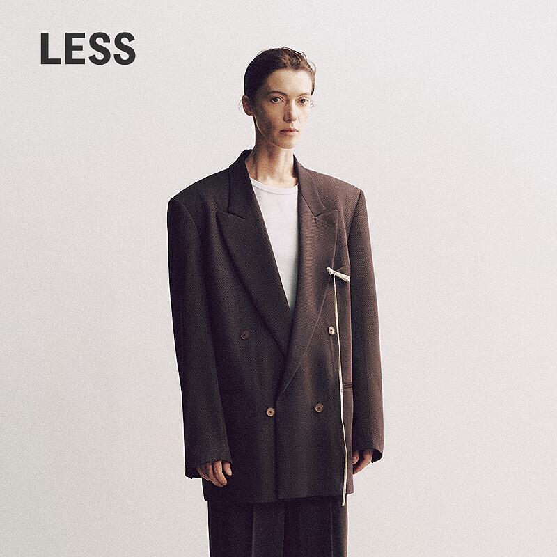 LESS 2025 Spring Lapel Long Suit Jacket