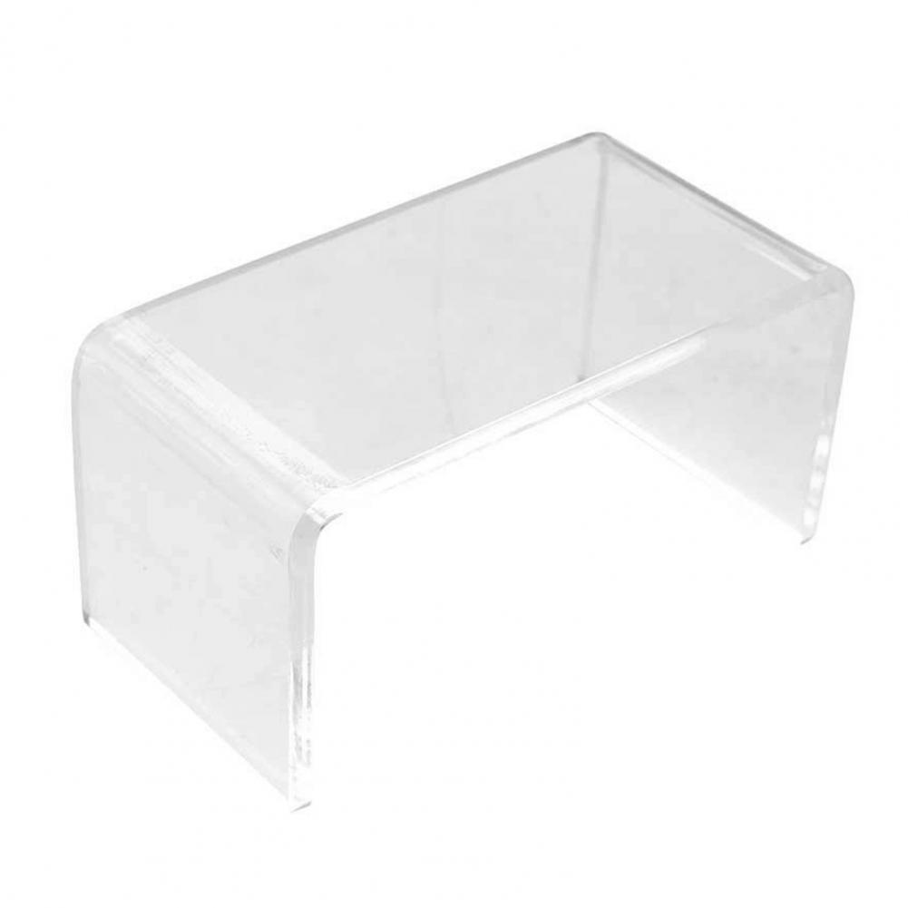 

Small Table Plaything Smell-Less Bathroom Accessory Plastic Miniature Clear Table Small Coffee Table Dollhouse Modern Table