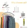 Closet Storage Hanger with 10 Clips Large Capacity Strong Load-bearing Windproof Multi-functional Laundry Drying Rack