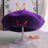 Embroidered Face Painter Hat Lightweight Artist Hat Warm Pumpkin Beret Hat  Autumn Winter Wear