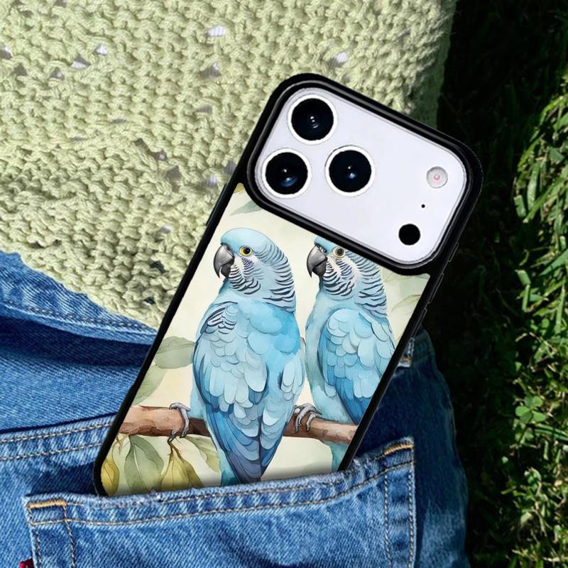 Pets 1 Budgies mobile phone case Compatible with IPhone 17 16 15 14 13 12 11Pro Max 17 Air cover