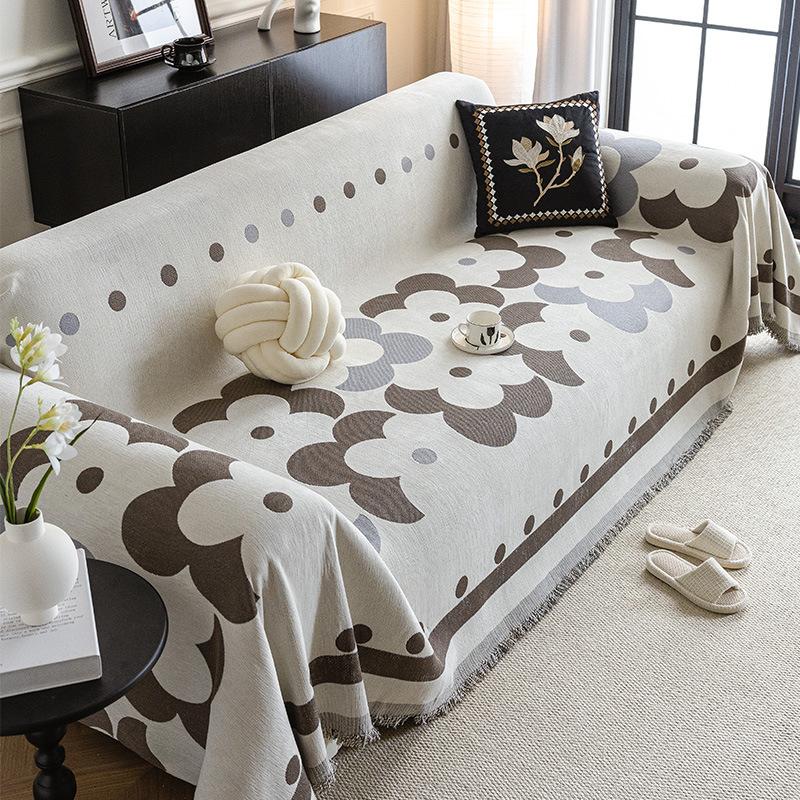 

Чехол для дивана в стиле французского крема, полный чехол на все сезоны, шенилл, ретро, светлый, роскошный чехол для дивана, высококачественный чехол 180*130cm