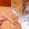 Transparent Acrylic Bird Feeder Automatic No-Mess Bird Cage Feeder Large Capacity Parrot Feeder Anti-Spill Bird Feeder for Canaries Budgies Finches