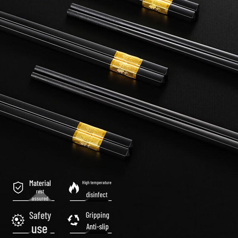Set di bacchette in legno ZISIZ Gold Fortune