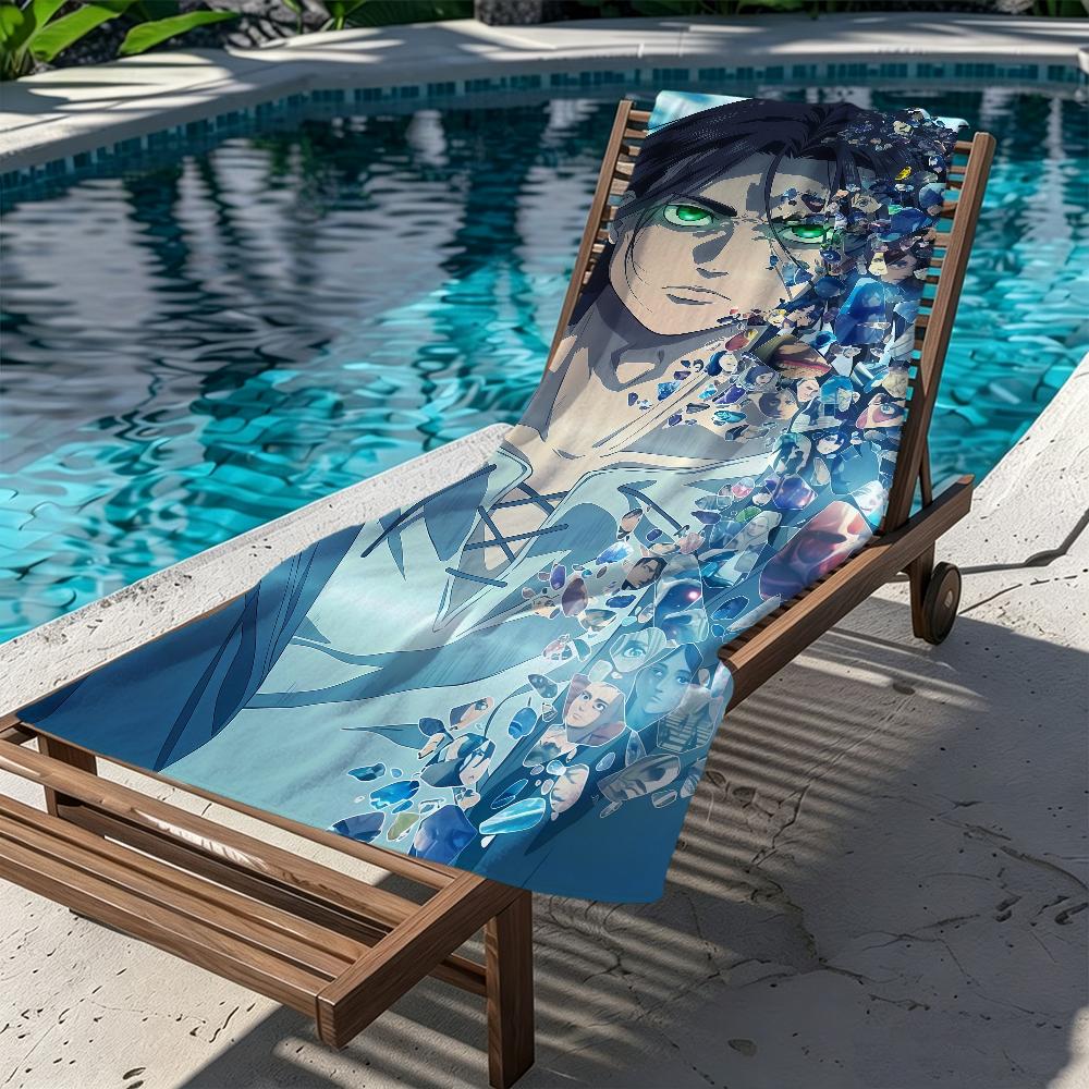 A-Attack On Anime Towel Large Quick-Drying T-titans Microfiber soft Beach Towel for Travel Fitness Sauna Bathing Camping