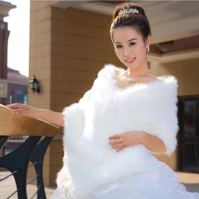 Warm Bridal Wrap Shawl Faux Fur Shawl Jacket Stole Bolero Shrug Coat Long Capes Wedding Accessories