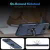 KEYSION Shockproof Armor Case for Infinix Hot 60i 5G Soft Silicone+PC Metal Ring Stand Phone Back Cover for Infinix Hot 60i 5G