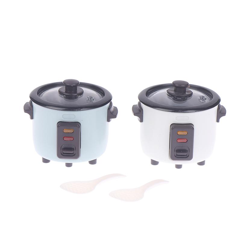 1:12 Mini Orezar Casă de Păpuși Cu Lingură de Orez Bucătărie Ustensile de Bucătărie Model de Gătit