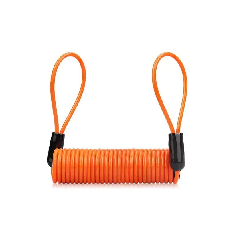 1.5m Bike Spring Cable Lock Anti Theft Rope Alarm Disc Lock For Motorcycle/Bike Scooter Security Reminder Protection Accessories