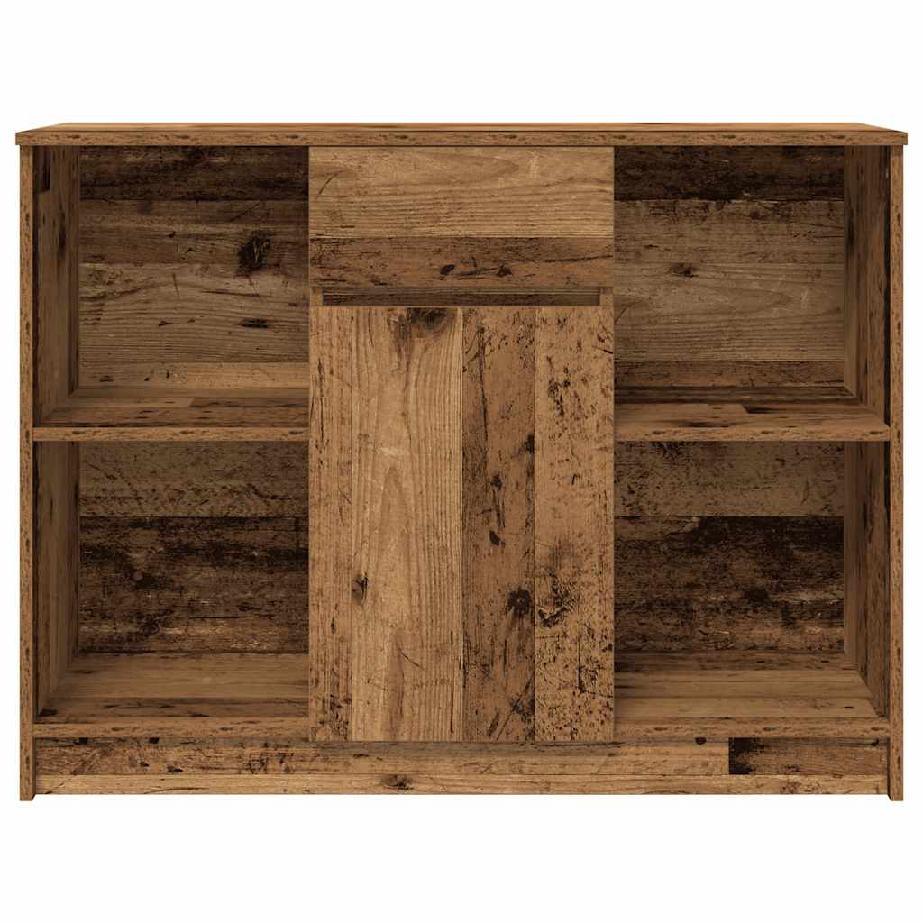 Sideboard with Drawer Rustic Wood Look 101 x 35 x 76 cm Engineered Wood