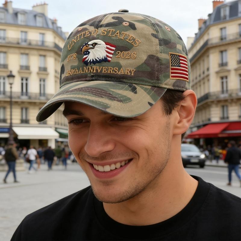 Breathable Baseball Cap For Outdoor Activities 250th Anniversary Of American Independence Lightweight Design