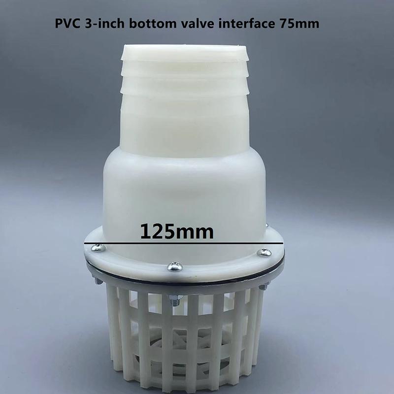 Foot Valve Or Check Valve 2-Inches 50Mm /3-Inches 75Mm Arge Bore Foot Valve Plastic Self-Priming Pump Bottom Valve Filter